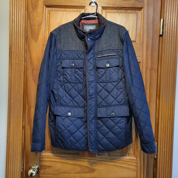 Vince Camuto Mens Quilted Jacket Blue Size Med - Picture 1 of 5